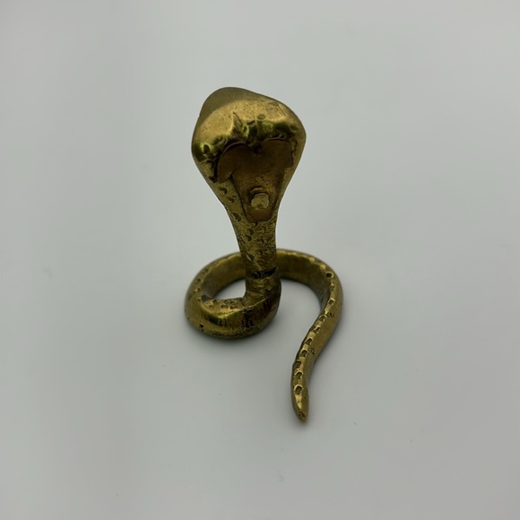 Vintage Brass King Cobra Snake Figurine - Picture 2 of 4